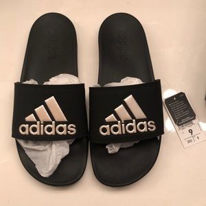 Adiddas Adilette Black Slides Size 9
